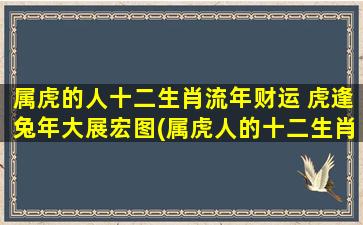 属虎的人十二生肖流年财运 虎逢兔年大展宏图(属虎人的十二生肖流年财运：兔年大展宏图)